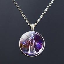 Charger l'image dans la galerie, 12 Zodiac Signs Glass Dome Constellations Pendant Necklace Fashion Jewelry Women Virgo Cancer Cancer Aries Gemini Birthday Gift