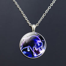Charger l'image dans la galerie, 12 Zodiac Signs Glass Dome Constellations Pendant Necklace Fashion Jewelry Women Virgo Cancer Cancer Aries Gemini Birthday Gift
