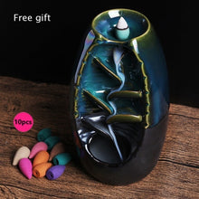 Charger l'image dans la galerie, incense burner Ceramic Backflow Incense Burner Creative Home Decor Dragon Incense Holder Censer With Crystal Ball + 20pcs Incens