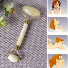 Charger l'image dans la galerie, New Green Facial Jade Roller Massager Eye Face Neck Relaxation Slimming Tool Jade Roller Massager Face Body Head Neck Foot Stone