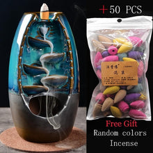 Charger l'image dans la galerie, incense burner Ceramic Backflow Incense Burner Creative Home Decor Dragon Incense Holder Censer With Crystal Ball + 20pcs Incens