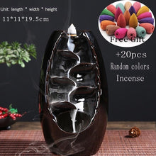 Charger l'image dans la galerie, incense burner Ceramic Backflow Incense Burner Creative Home Decor Dragon Incense Holder Censer With Crystal Ball + 20pcs Incens