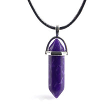 Charger l'image dans la galerie, Natural Stone Necklace Hexagonal Column Pendant Natural Crystal Pendants Hexagonal Column Bullet Hexagonal Necklace Women