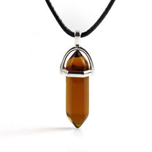 Charger l'image dans la galerie, Natural Stone Necklace Hexagonal Column Pendant Natural Crystal Pendants Hexagonal Column Bullet Hexagonal Necklace Women