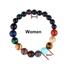 Charger l'image dans la galerie, Lovers Eight Planets Natural Stone Bracelet Universe Yoga Chakra Galaxy Solar System Beads Bracelets for Men Women Jewelry