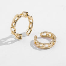 Charger l'image dans la galerie, Punk Rock Gold Color Clip Earrings No Piercing Trendy Link Chain Earcuffs Statement Cartilage Earrings for Women Party Jewelry
