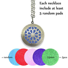 Charger l'image dans la galerie, 1pc 28' Chain Pads Antique Bronze Aromatherapy Pendants Essential Oil Perfume Aroma Diffuser Necklace Locket Necklace