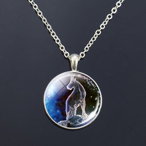 12 Zodiac Signs Glass Dome Constellations Pendant Necklace Fashion Jewelry Women Virgo Cancer Cancer Aries Gemini Birthday Gift
