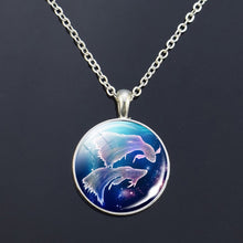 Charger l&#39;image dans la galerie, 12 Zodiac Signs Glass Dome Constellations Pendant Necklace Fashion Jewelry Women Virgo Cancer Cancer Aries Gemini Birthday Gift
