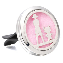 Charger l&#39;image dans la galerie, Aromatherapy Jewelry Cute Cat Car Air Diffuser Stainless Steel Vent Freshener Car Essential Oil Diffuser Perfume Necklace Locket
