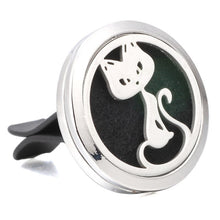 Charger l&#39;image dans la galerie, Aromatherapy Jewelry Cute Cat Car Air Diffuser Stainless Steel Vent Freshener Car Essential Oil Diffuser Perfume Necklace Locket
