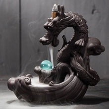 Charger l&#39;image dans la galerie, incense burner Ceramic Backflow Incense Burner Creative Home Decor Dragon Incense Holder Censer With Crystal Ball + 20pcs Incens
