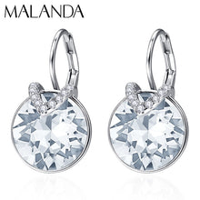 Charger l&#39;image dans la galerie, Crystals From Swarovski Round Bella V Stud Earrings For Women New Fashion Female Earrings Wedding Party Jewelry Mom Girls Gift
