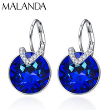 Charger l&#39;image dans la galerie, Crystals From Swarovski Round Bella V Stud Earrings For Women New Fashion Female Earrings Wedding Party Jewelry Mom Girls Gift
