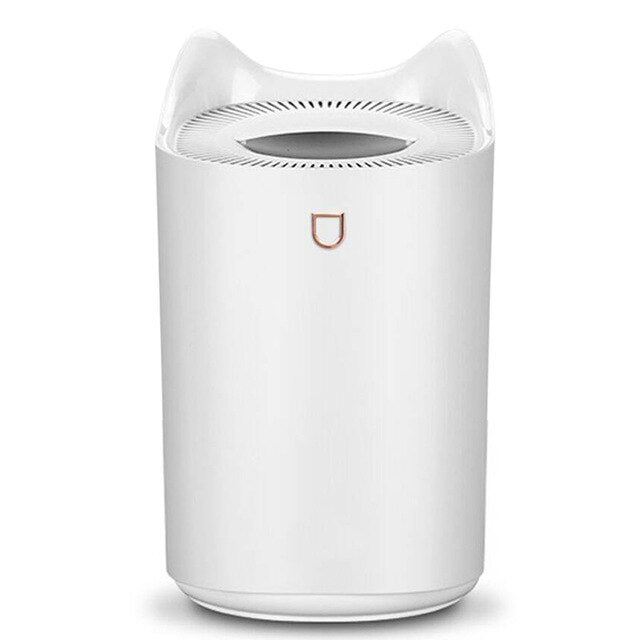 3300ml Ultrasonic Air Humidifier  Two  Port Strong Spray USB Diffuser with Changing LED Light Fogger Mist Maker for Office