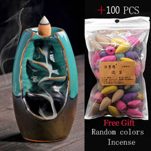 Charger l&#39;image dans la galerie, incense burner Ceramic Backflow Incense Burner Creative Home Decor Dragon Incense Holder Censer With Crystal Ball + 20pcs Incens
