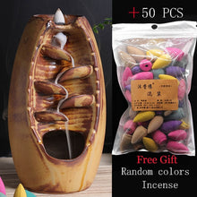 Charger l&#39;image dans la galerie, incense burner Ceramic Backflow Incense Burner Creative Home Decor Dragon Incense Holder Censer With Crystal Ball + 20pcs Incens
