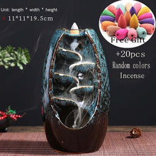 Charger l&#39;image dans la galerie, incense burner Ceramic Backflow Incense Burner Creative Home Decor Dragon Incense Holder Censer With Crystal Ball + 20pcs Incens
