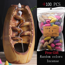 Charger l&#39;image dans la galerie, incense burner Ceramic Backflow Incense Burner Creative Home Decor Dragon Incense Holder Censer With Crystal Ball + 20pcs Incens
