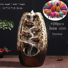 Charger l&#39;image dans la galerie, incense burner Ceramic Backflow Incense Burner Creative Home Decor Dragon Incense Holder Censer With Crystal Ball + 20pcs Incens
