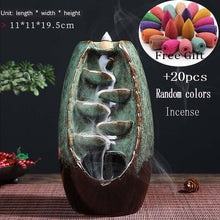 Charger l&#39;image dans la galerie, incense burner Ceramic Backflow Incense Burner Creative Home Decor Dragon Incense Holder Censer With Crystal Ball + 20pcs Incens
