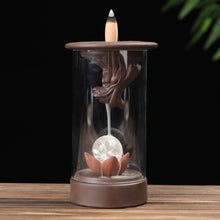 Charger l&#39;image dans la galerie, Fashion Auspicious Dragon Backflow Incense Burner Clear Cover Ceramic Crafts Teahouse Ornaments Beautiful Home Decor Cone Censer
