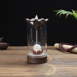 Fashion Auspicious Dragon Backflow Incense Burner Clear Cover Ceramic Crafts Teahouse Ornaments Beautiful Home Decor Cone Censer