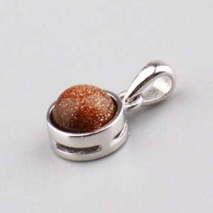 925 Sterling Silver Pendant Natural Malachite Labradorite Crystal Agate Opal Moonstone Gem Necklace Women Fashion Jewelry Making