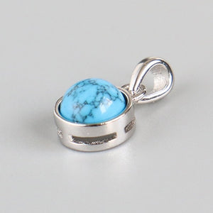 925 Sterling Silver Pendant Natural Malachite Labradorite Crystal Agate Opal Moonstone Gem Necklace Women Fashion Jewelry Making