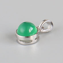 Charger l&#39;image dans la galerie, 925 Sterling Silver Pendant Natural Malachite Labradorite Crystal Agate Opal Moonstone Gem Necklace Women Fashion Jewelry Making
