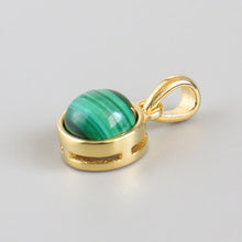 Charger l&#39;image dans la galerie, 925 Sterling Silver Pendant Natural Malachite Labradorite Crystal Agate Opal Moonstone Gem Necklace Women Fashion Jewelry Making
