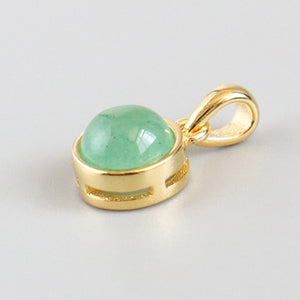 925 Sterling Silver Pendant Natural Malachite Labradorite Crystal Agate Opal Moonstone Gem Necklace Women Fashion Jewelry Making