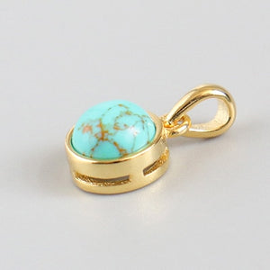 925 Sterling Silver Pendant Natural Malachite Labradorite Crystal Agate Opal Moonstone Gem Necklace Women Fashion Jewelry Making