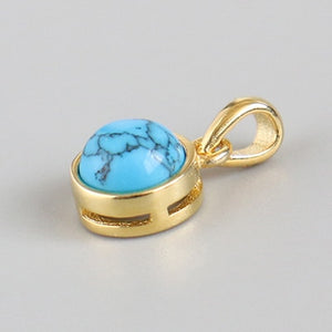 925 Sterling Silver Pendant Natural Malachite Labradorite Crystal Agate Opal Moonstone Gem Necklace Women Fashion Jewelry Making