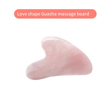 Charger l&#39;image dans la galerie, Rose Quartz Powder Crystal Jade Roller Massage Spa Natural Pink Handmade Gua Sha Stone Facial Beauty Device Face Skin Care Tool
