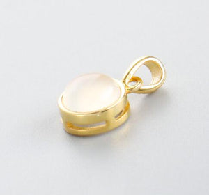 925 Sterling Silver Pendant Natural Malachite Labradorite Crystal Agate Opal Moonstone Gem Necklace Women Fashion Jewelry Making