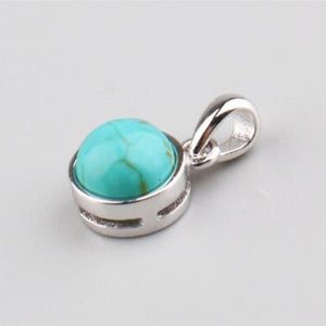 925 Sterling Silver Pendant Natural Malachite Labradorite Crystal Agate Opal Moonstone Gem Necklace Women Fashion Jewelry Making