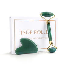 Charger l&#39;image dans la galerie, Natural Rose Quartz Roller Facial Jade Roller Stone Gua sha Scraper Face Lifting Massage Skin Eye Body Massager Beauty Care Tool
