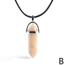 Charger l&#39;image dans la galerie, Natural Stone Necklace Hexagonal Column Pendant Natural Crystal Pendants Hexagonal Column Bullet Hexagonal Necklace Women
