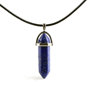 Natural Stone Necklace Hexagonal Column Pendant Natural Crystal Pendants Hexagonal Column Bullet Hexagonal Necklace Women