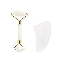 Charger l&#39;image dans la galerie, Rouleau de massage visage quartz blanc - Purify-Home - Massage
