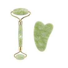 Charger l&#39;image dans la galerie, Natural Xiuyu Facial Massage Roller Guasha Scraping Board Set Double Heads Jade Stone Face Lift Body Slim Neck Thin Lift Tools
