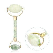 Charger l&#39;image dans la galerie, Natural Xiuyu Facial Massage Roller Guasha Scraping Board Set Double Heads Jade Stone Face Lift Body Slim Neck Thin Lift Tools
