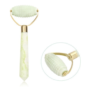 Natural Xiuyu Facial Massage Roller Guasha Scraping Board Set Double Heads Jade Stone Face Lift Body Slim Neck Thin Lift Tools