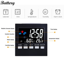Charger l&#39;image dans la galerie, LCD Digital Thermometer Hygrometer Alarm Clock Calendar Weather Station Desk Clock Temperature Humidity Meter Barometer Indoor#2
