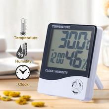 Charger l&#39;image dans la galerie, LCD Digital Thermometer Hygrometer Alarm Clock Calendar Weather Station Desk Clock Temperature Humidity Meter Barometer Indoor#2
