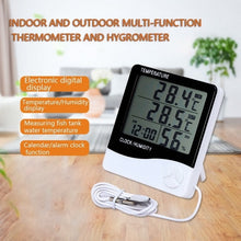 Charger l&#39;image dans la galerie, LCD Digital Thermometer Hygrometer Alarm Clock Calendar Weather Station Desk Clock Temperature Humidity Meter Barometer Indoor#2
