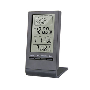 LCD Digital Thermometer Hygrometer Alarm Clock Calendar Weather Station Desk Clock Temperature Humidity Meter Barometer Indoor#2