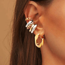 Charger l&#39;image dans la galerie, Punk Rock Gold Color Clip Earrings No Piercing Trendy Link Chain Earcuffs Statement Cartilage Earrings for Women Party Jewelry
