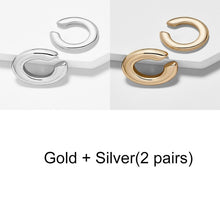 Charger l&#39;image dans la galerie, Punk Rock Gold Color Clip Earrings No Piercing Trendy Link Chain Earcuffs Statement Cartilage Earrings for Women Party Jewelry

